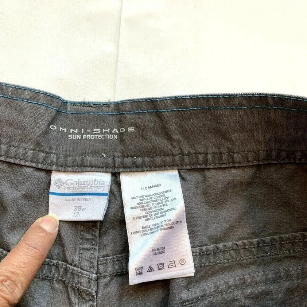 Columbia Omni Shade Cargo Shorts Mens 38 Sun Protection Hike Fish Hunt‎ Outdoor